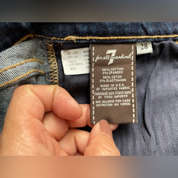 New Women’s 7 For All Mankind Jeans Skinny Bootcut blue Size 28 - Picture 15 of 16